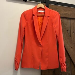 JustFab Women's Vibrant Orange Blazer